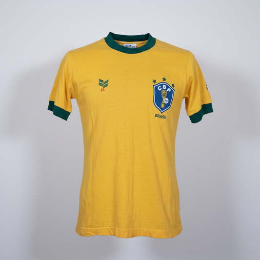 1983-1984 Brazil (CBF) HOME Kit Soccer Topper Small Authentic