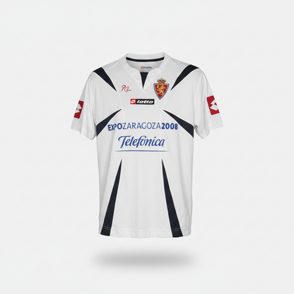 2006-2007 Real Zaragoza HOME Kit Soccer Jersey Football Shirt Lotto Large Authentic