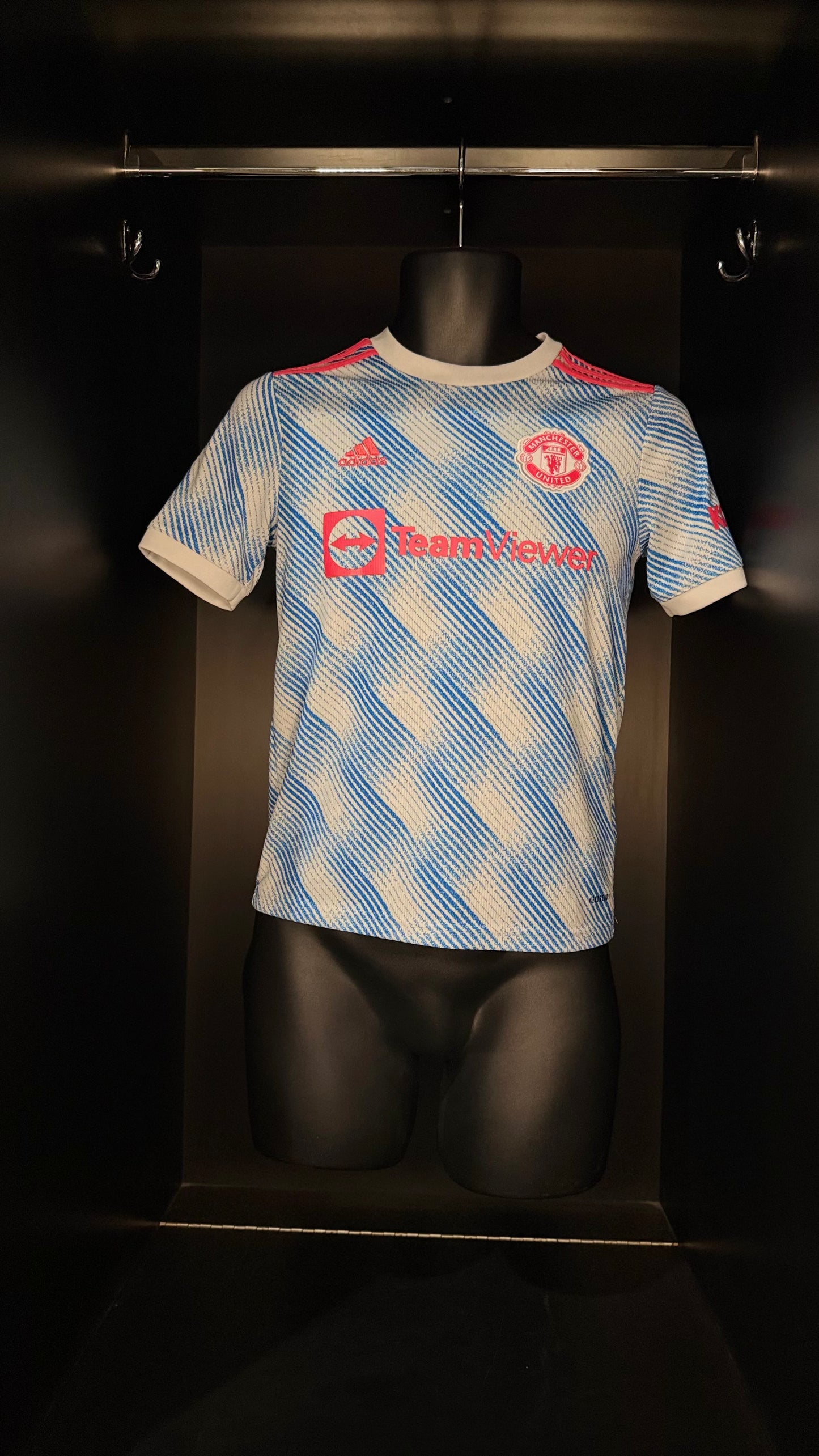 2021-2022 Manchester United Ronaldo AWAY Kit Soccer Jersey Football Shirt adidas Youth Medium Authentic