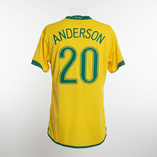 2006-2008 Brazil (CBF) Anderson HOME Kit - Soccer Jersey Football Shirt Nike Large Authentic