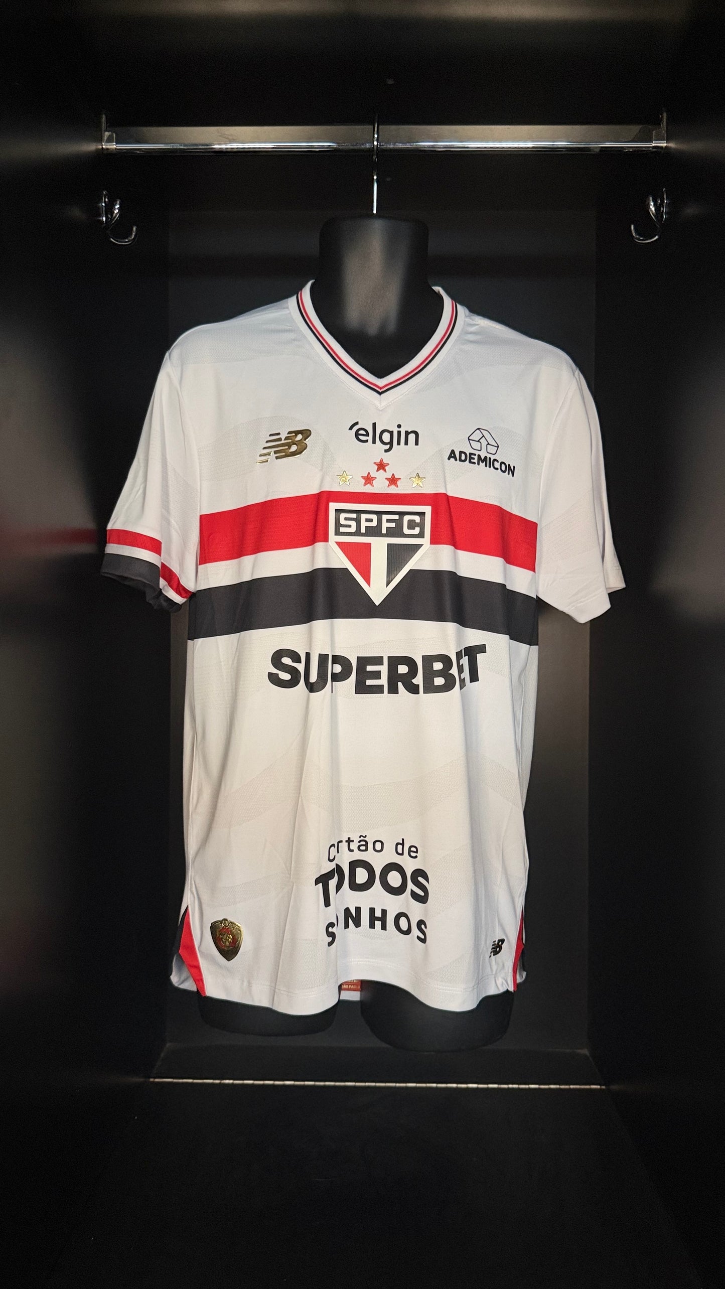 2025-2026 São Paulo FC Oscar HOME Kit Soccer Jersey Football Shirt New Balance Medium Authentic