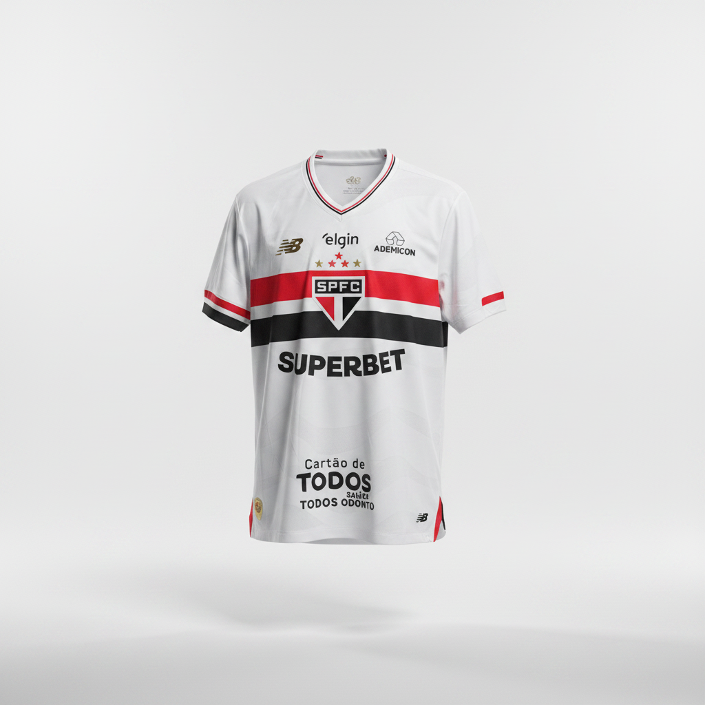 2025-2026 São Paulo FC Oscar HOME Kit Soccer Jersey Football Shirt New Balance Medium Authentic