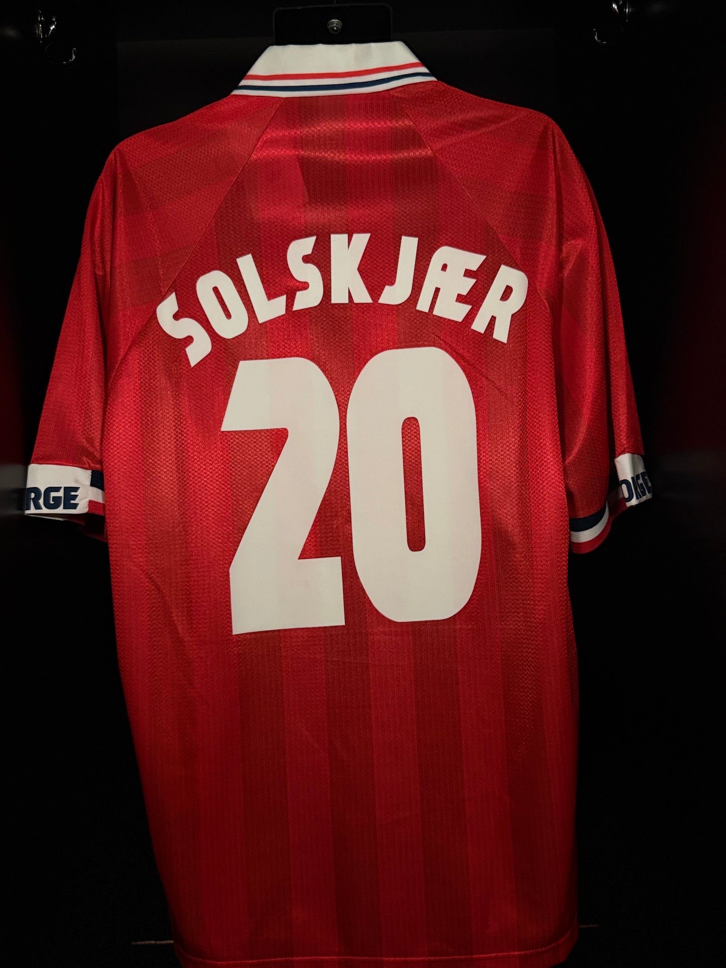 1998-2000 Norway Solskjær HOME Kit Soccer Jersey Shirt Umbro XL Authentic