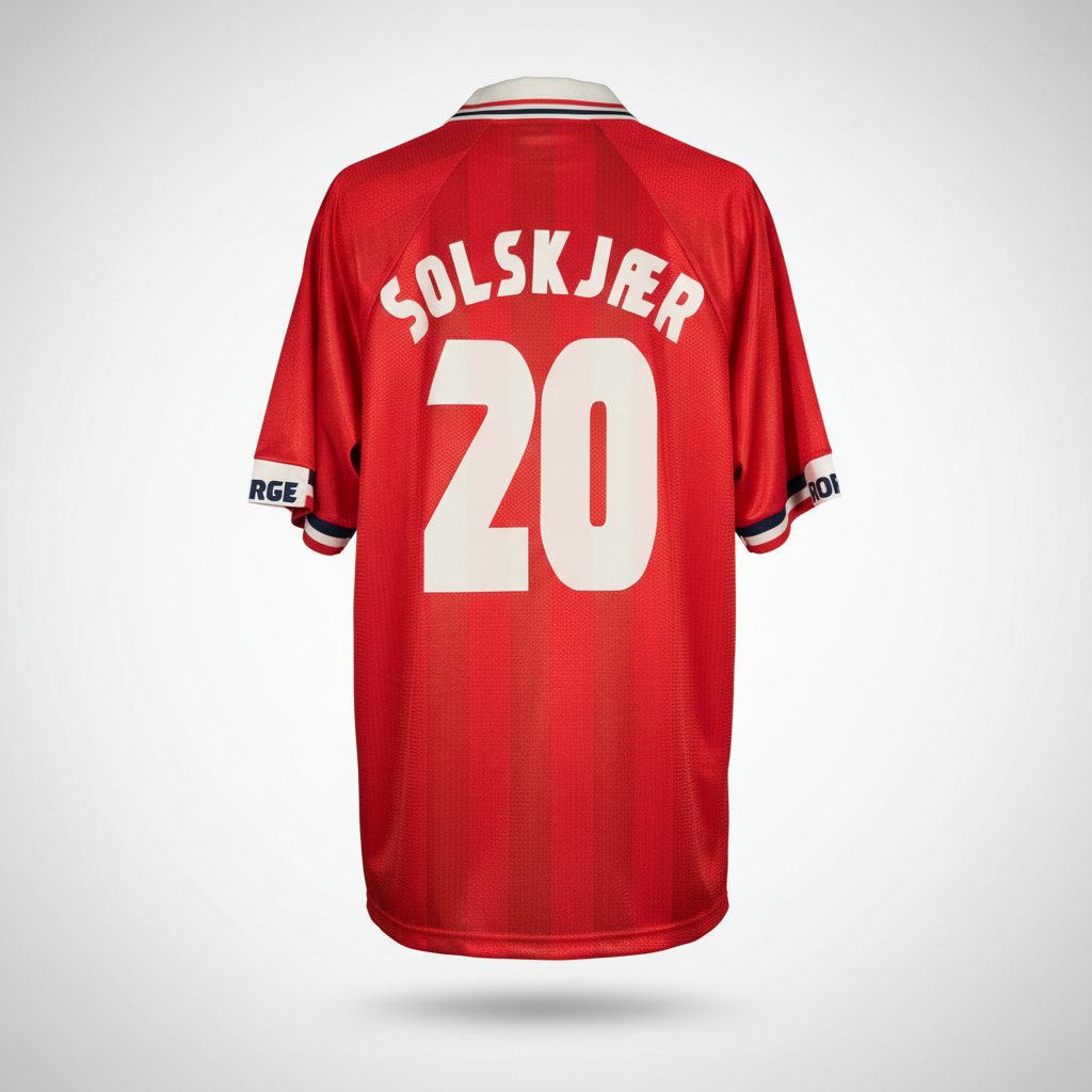 1998-2000 Norway Solskjær HOME Kit Soccer Jersey Shirt Umbro XL Authentic