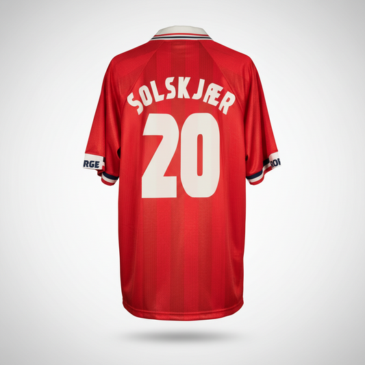 1998-2000 Norway Solskjær HOME Kit Soccer Jersey Shirt Umbro XL Authentic