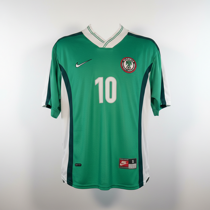 1998-2000 Nigeria Jay-Jay Okocha HOME Kit Soccer Jersey Shirt Nike Small Authentic