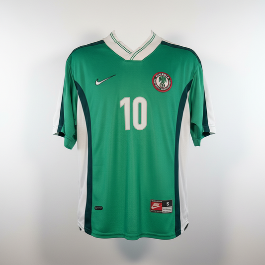 1998-2000 Nigeria Okocha HOME Kit Soccer Jersey Shirt Nike Small Authentic