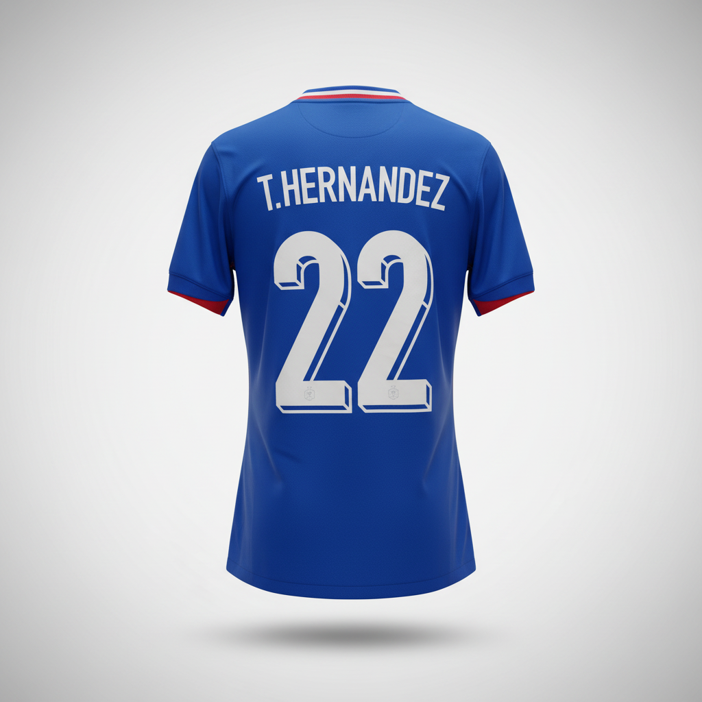 2024-2025 France T. Hernandez HOME Kit Soccer Jersey Football Shirt Nike Medium Authentic