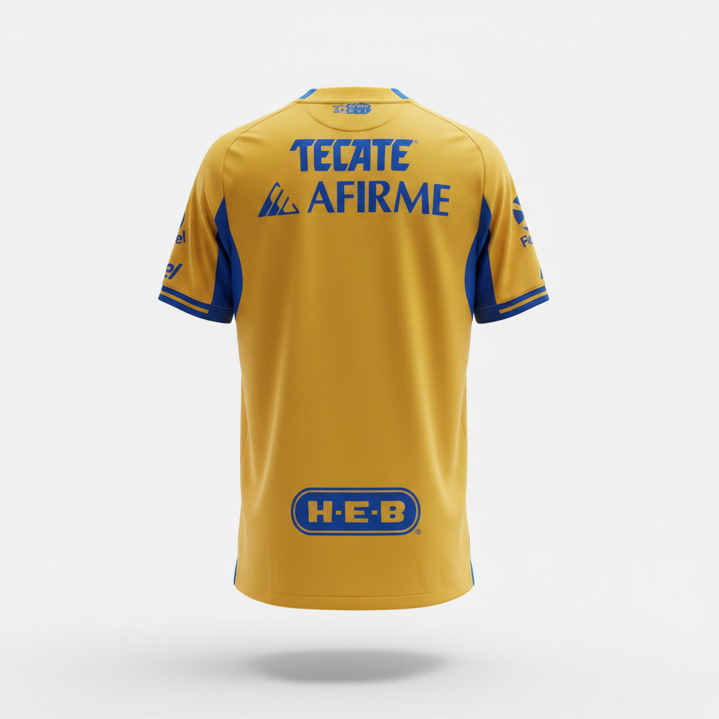 2025-2026 Tigres UANL HOME Kit Soccer Jersey Football Shirt adidas Large Authentic