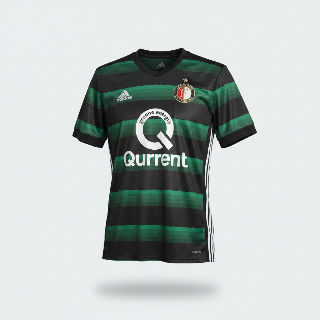 2017-2018 Feyenoord AWAY Kit Soccer Jersey Football Shirt adidas Small Authentic