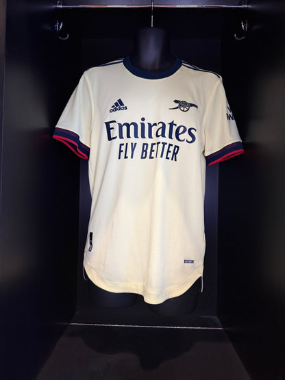2021-2022 Arsenal FC Aubameyang AWAY Kit Soccer Jersey Football Shirt adidas Small Authentic