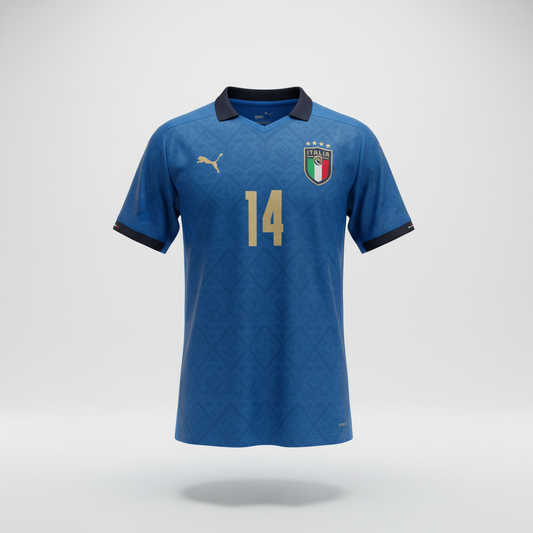 2020-2021 Italy Chiesa HOME Kit Soccer Jersey Shirt Puma Large Authentic