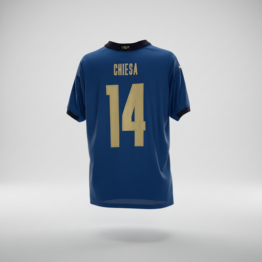 2020-2021 Italy Chiesa HOME Kit Soccer Jersey Shirt Puma Large Authentic