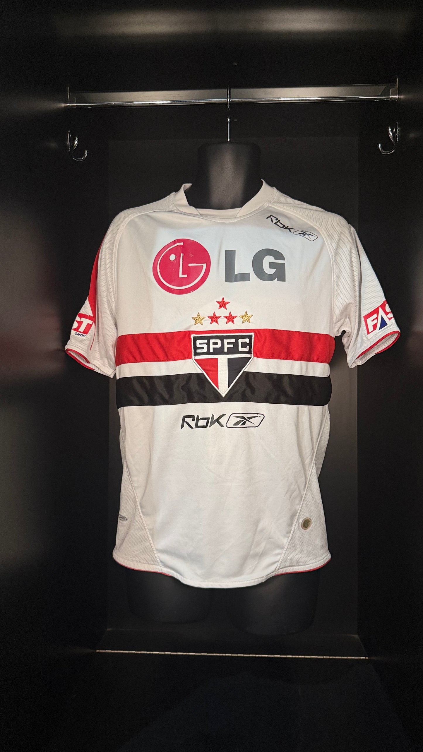 2006-2007 São Paulo FC "Celebration" HOME Kit Soccer Jersey Football Shirt Reebok Small Authentic