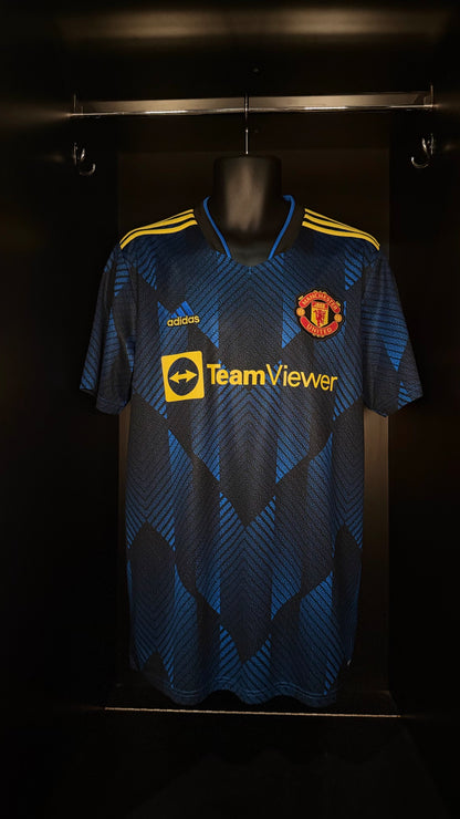 2021-2022 Manchester United Ronaldo THIRD Kit Soccer Jersey Football Shirt adidas Large Authentic