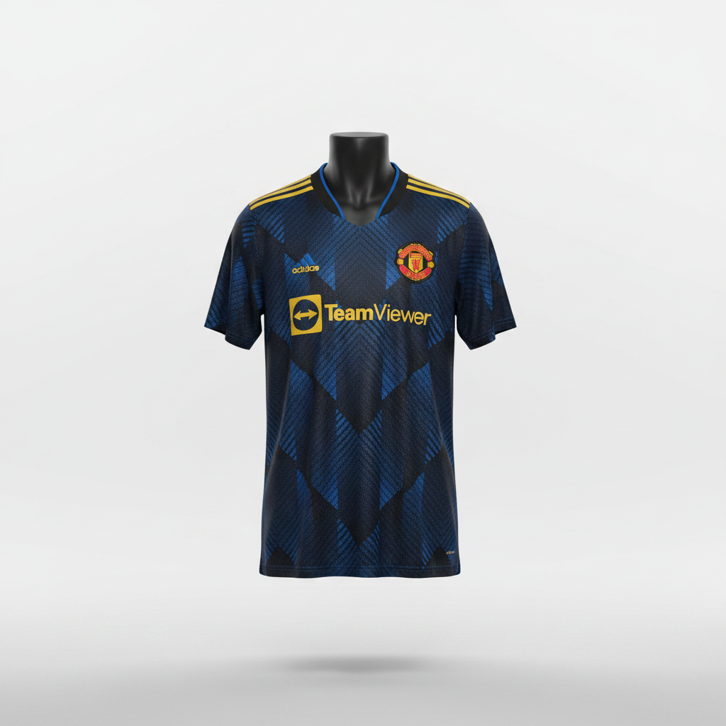 2021-2022 Manchester United Ronaldo THIRD Kit Soccer Jersey Football Shirt adidas Large Authentic