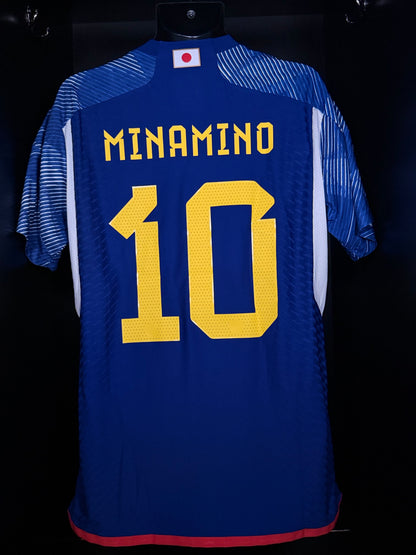 2022-2023 Japan Minamino HOME Kit Soccer Jersey Shirt adidas Large Authentic