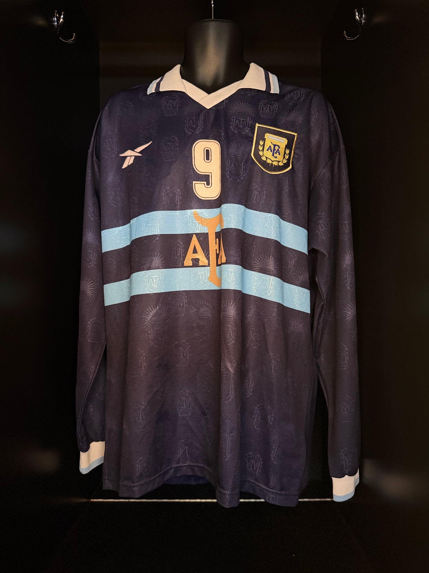 1999-2000 Argentina Batistuta - AWAY Kit Soccer Jersey Football Shirt Reebok XL Authentic