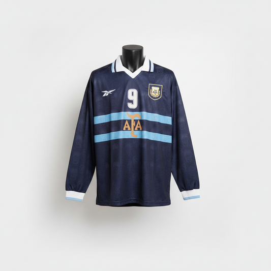 1999-2000 Argentina Batistuta - AWAY Kit Soccer Jersey Football Shirt Reebok XL Authentic