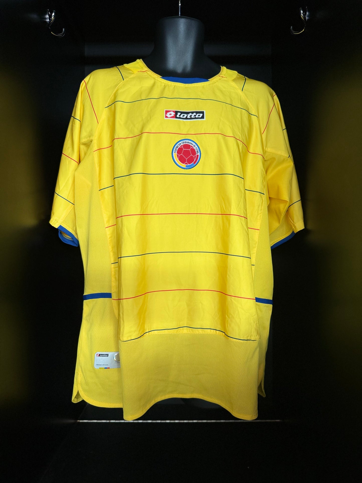 2004-2006 Colombia HOME Kit - Soccer Jersey Football Shirt Lotto XL Authentic