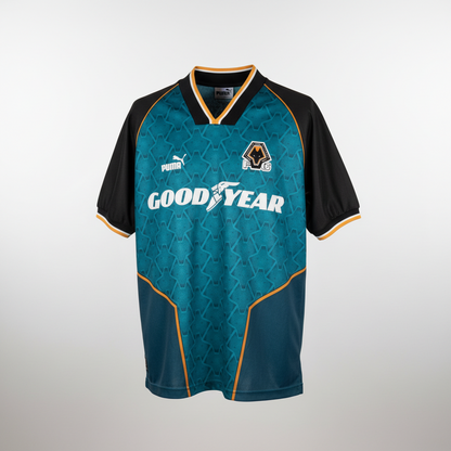 1996-1997 Wolverhampton AWAY Kit Soccer Jersey Football Shirt Puma Medium Authentic