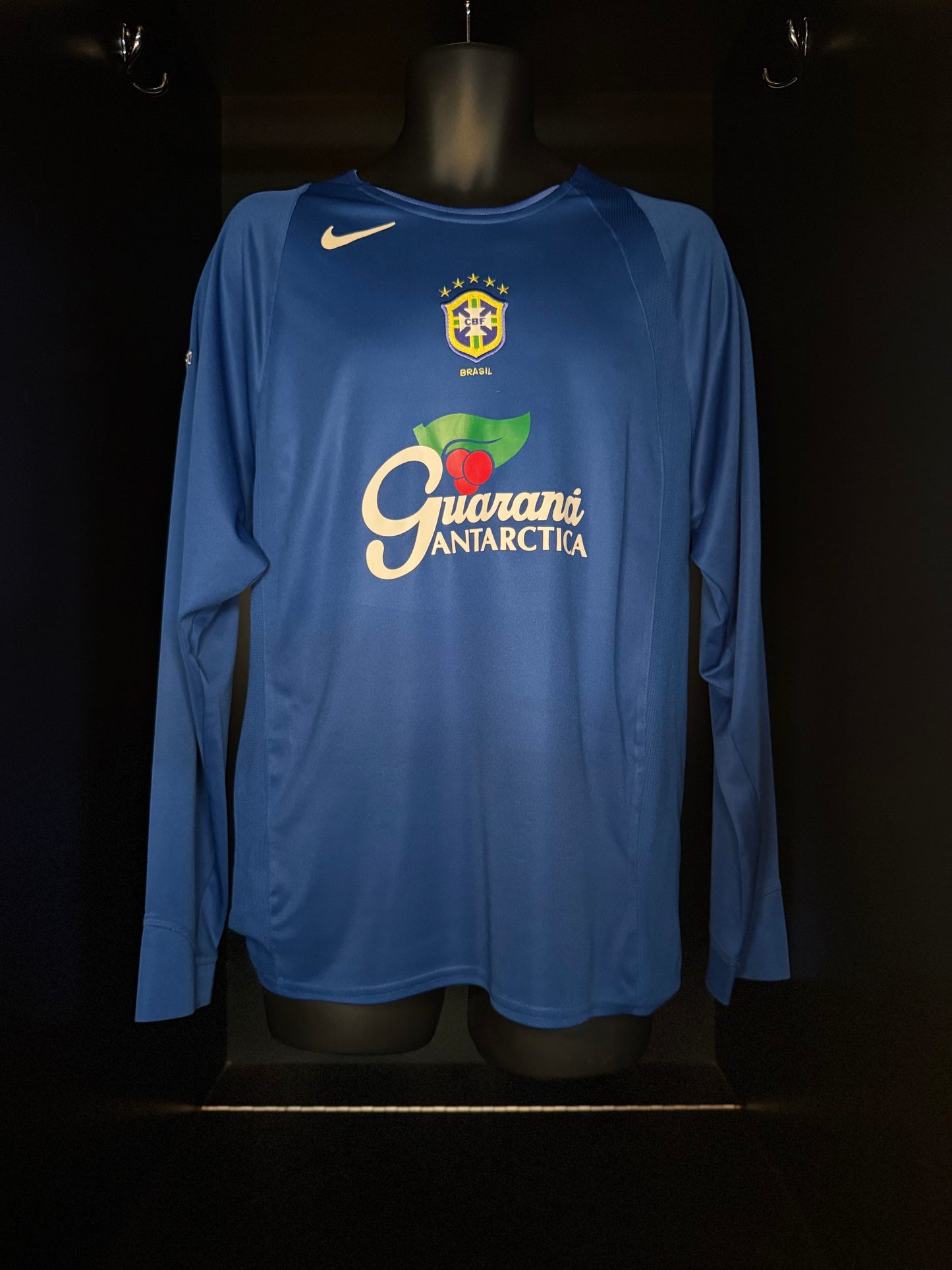 2004-2005 Brazil (CBF) TRAINING Kit Soccer Jersey Shirt Nike Large Authentic
