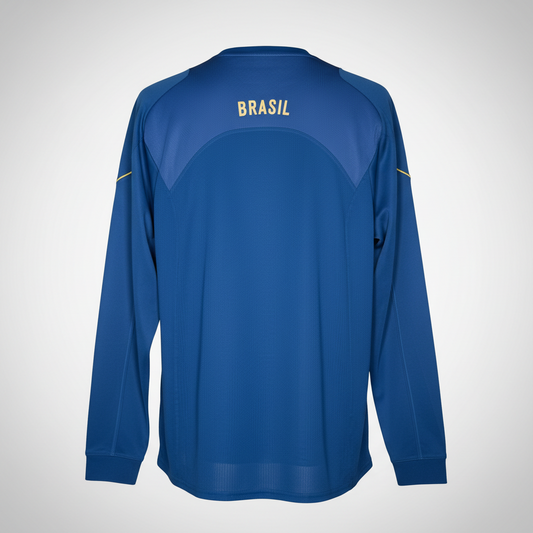2004-2005 Brazil (CBF) TRAINING Kit Soccer Jersey Shirt Nike Large Authentic