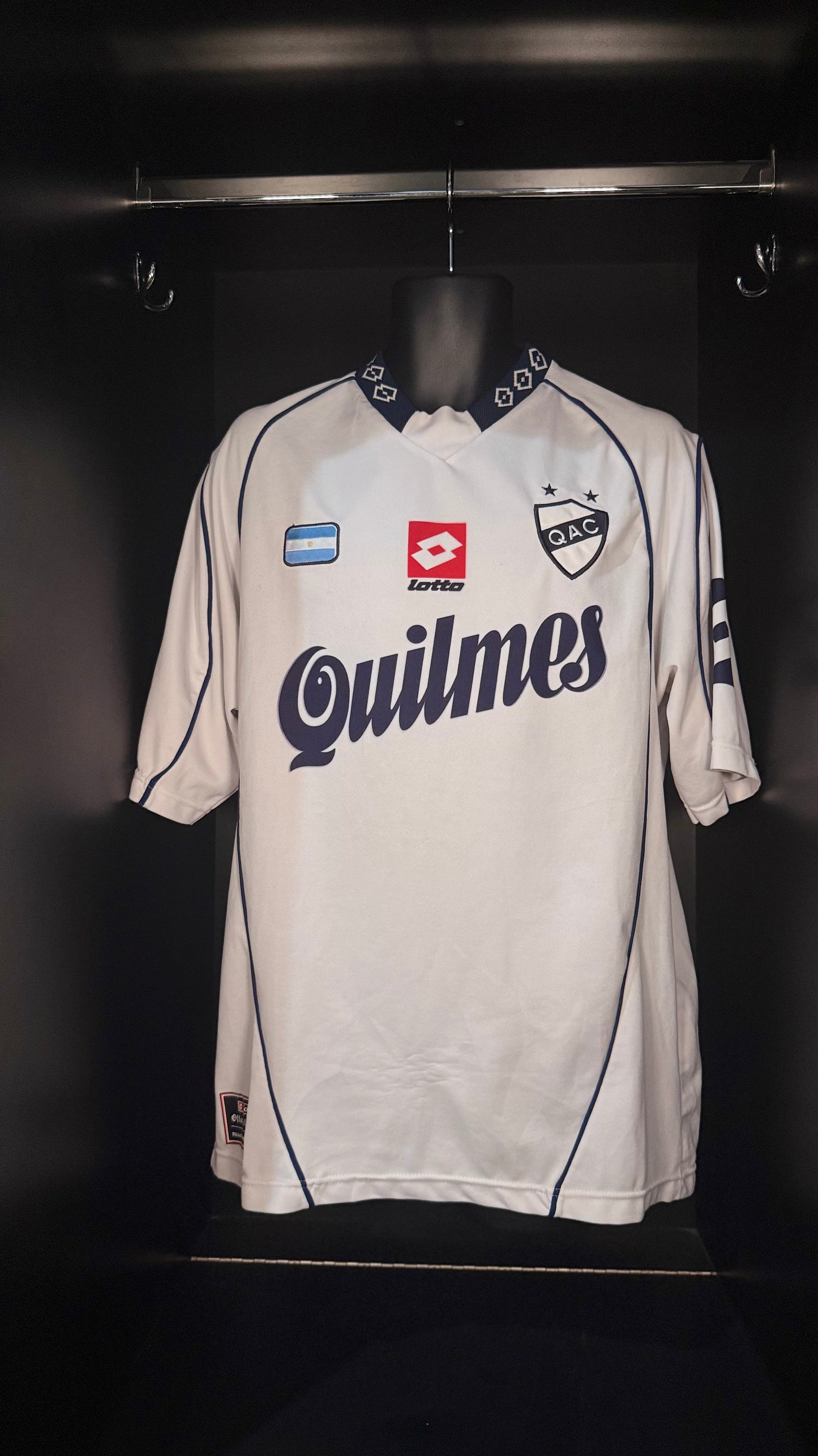 2004-2005 Quilmes HOME Kit Soccer Jersey Football Shirt Lotto Medium Authentic