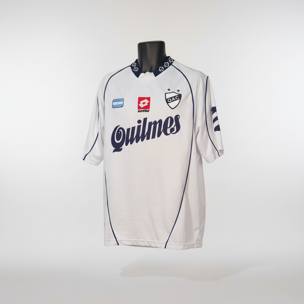2004-2005 Quilmes HOME Kit Soccer Jersey Football Shirt Lotto Medium Authentic