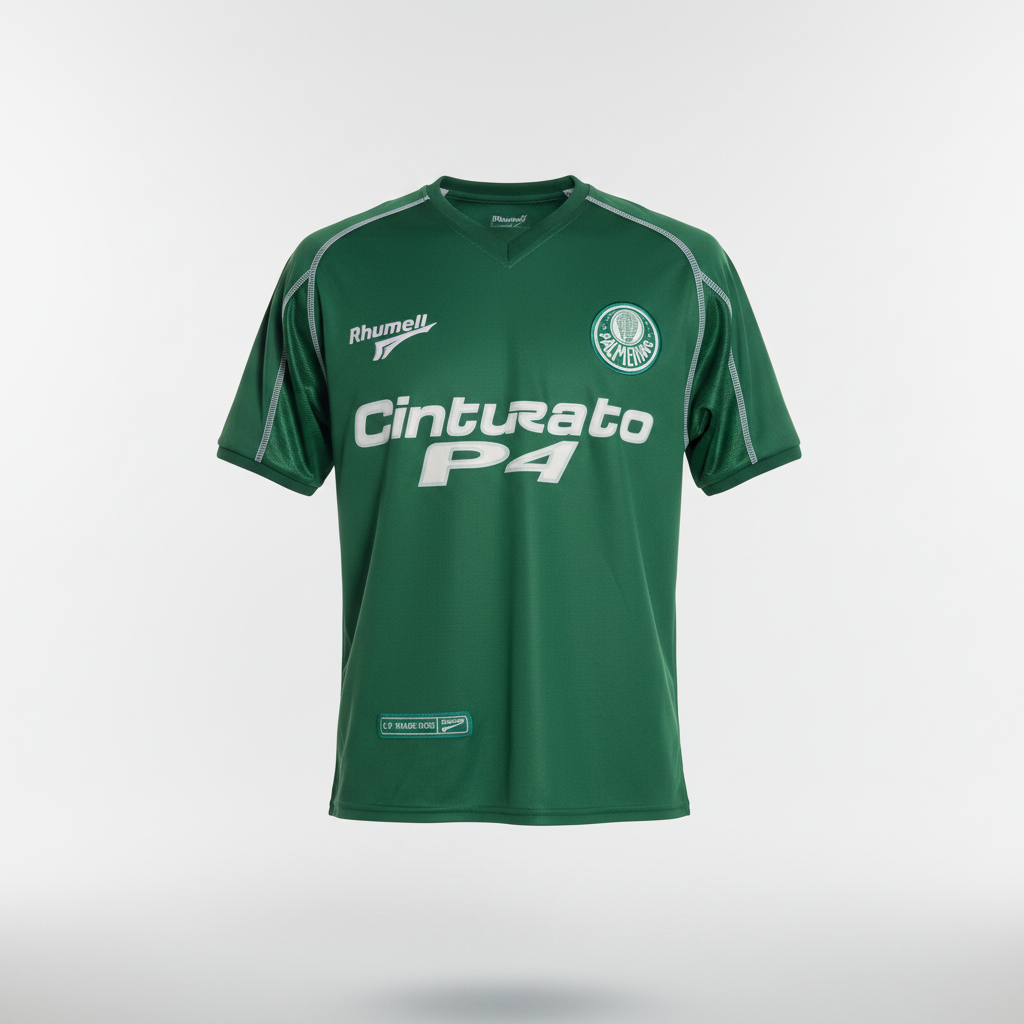 2002-2003 Palmeiras HOME Kit Soccer Jersey Shirt Rhumell Small Authentic