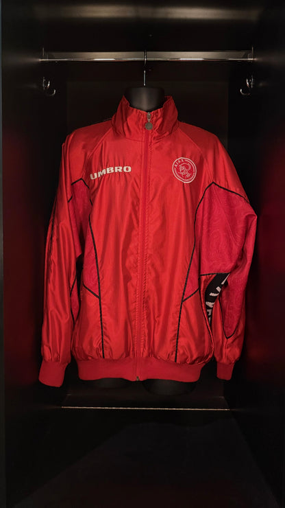 1997-1998 Ajax Rain JACKET Soccer Jersey Football Shirt Umbro Large Authentic