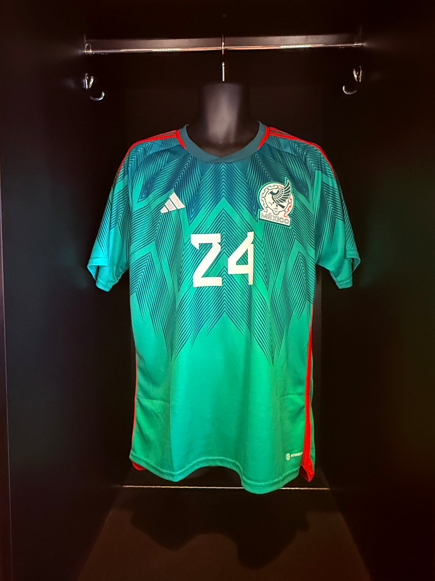 2022-2023 Mexico L. Chávez HOME Kit Soccer Jersey Football Shirt adidas Large Authentic