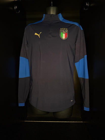2020-2021 Italy 1/4 Zip TOP JACKET Soccer Puma Small Authentic