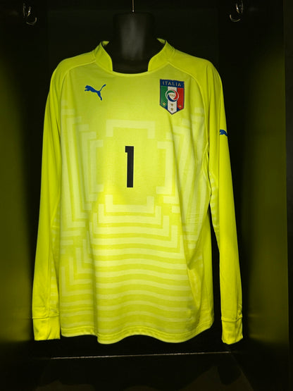 2014-2015 Italy Buffon GK Kit Soccer Jersey Football Shirt Puma XL Authentic