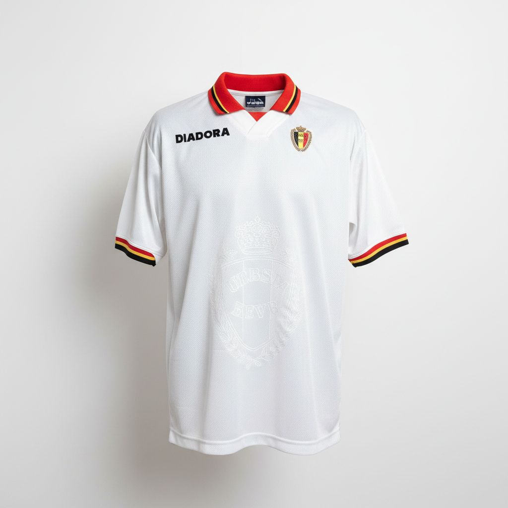 1996-1997 Belgium AWAY Kit Soccer Jersey Football Shirt Diadora XL Authentic