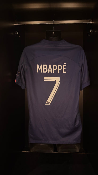 2022-2023 PSG Mbappe HOME Kit Soccer Jersey Football Shirt Nike Medium Authentic