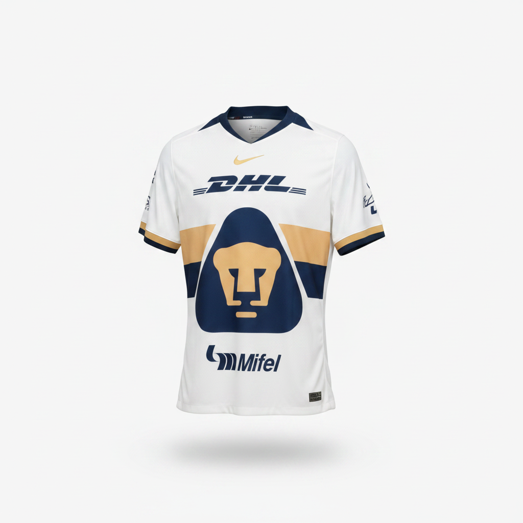 2025-2026 Pumas UNAM Carrasquilla HOME Kit Soccer Jersey Football Shirt Nike Large Authentic
