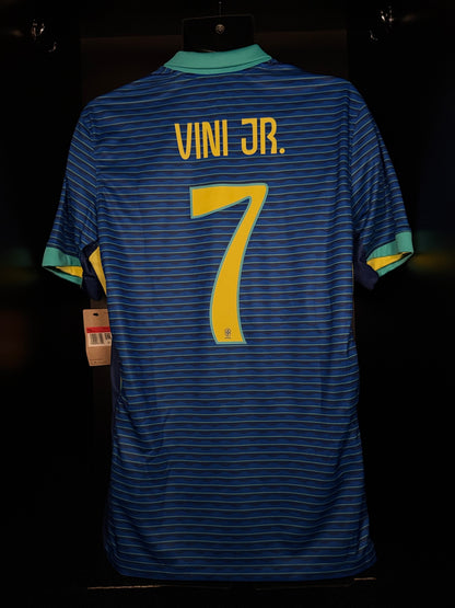 2024-2025 Brazil Vini Jr. AWAY Kit Soccer Jersey Shirt Nike Large Authentic